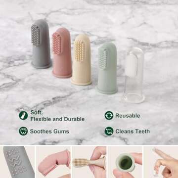 Haakaa Silicone Baby Toothbrush for Infants and Toddlers