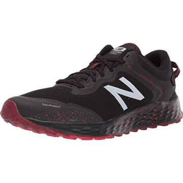 New Balance Men's Fresh Foam Arishi V1 Trail Running Shoe, Black/Team Red/Nb Scarlet, 10