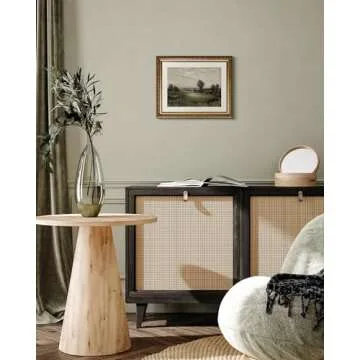 InSimSea Gold Picture Framed Wall Art, Living Room Bedroom Bathroom Vintage Wild Field Valley Canvas Print Wall Decor, Home Farmhouse Decor, Antique Paintings with Frames 13x16inch