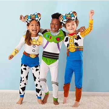 Atvscay Buzz Light Year Mouse Ears headband Classic Sequin Ears For Toy Story Inspired Party Girls Costume Fancy Dress For Toy Story Hair Accessories (cowboy toy style)