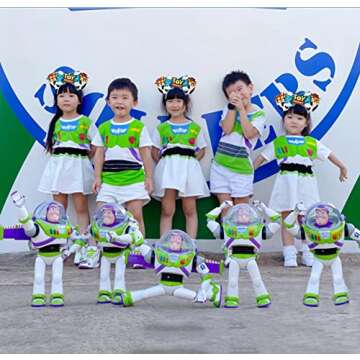 Atvscay Buzz Light Year Mouse Ears headband Classic Sequin Ears For Toy Story Inspired Party Girls Costume Fancy Dress For Toy Story Hair Accessories (cowboy toy style)