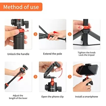 UURIG TP-02 Lightweight Extendable Phone Tripod
