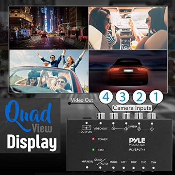 Pyle 4-Channel Video Splitter for Cars and RVs - Ultimate Safety