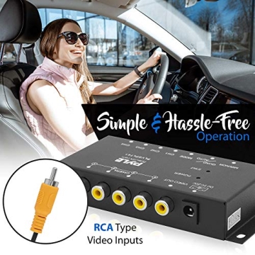 Pyle 4-Channel Video Splitter for Cars and RVs - Ultimate Safety
