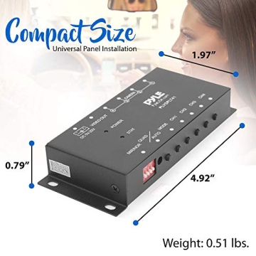 Pyle 4-Channel Video Splitter for Cars and RVs - Ultimate Safety
