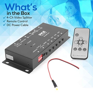 Pyle 4-Channel Video Splitter for Cars and RVs - Ultimate Safety