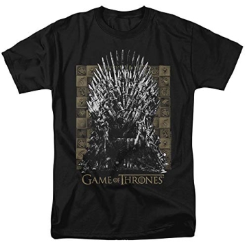 Game of Thrones Iron Throne Unisex Adult T-Shirt, Black, X-Large