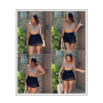 Aleumdr Women's Ruffle Swim Skirt for Summer Fun