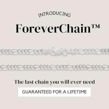 KISPER Solid 925 Sterling Silver Italian 3mm Diamond-Cut Figaro Link Chain Necklace - for Men & Women with Lobster Clasp - Made in Italy, 16"", MJ925FIGS0316
