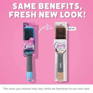 Goody Detangle It Boar Bristle Hair Brush, Use as a Detangling Brush or Styling Brush, Conditions & ...