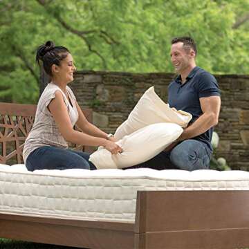 Naturepedic Serenade Organic Mattress - Cushion Firm Twin Hybrid Mattress with Encased Coils for Comfort and Pressure Relieving Natural Latex Mattress - Naturally Cooling & Breathable Mattress