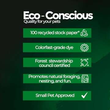 ECO BEDDING 99% Dust Free Paper Bedding for Small Pets and Birds, Eco Natural, 60 L