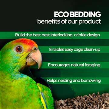 ECO BEDDING 99% Dust Free Paper Bedding for Small Pets and Birds, Eco Natural, 60 L