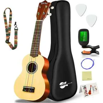 21-Inch Ukulele Beginner Pack with Lesson & Tuner