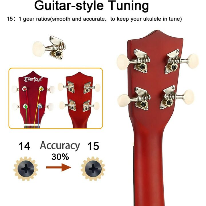 21-Inch Ukulele Beginner Pack with Lesson & Tuner