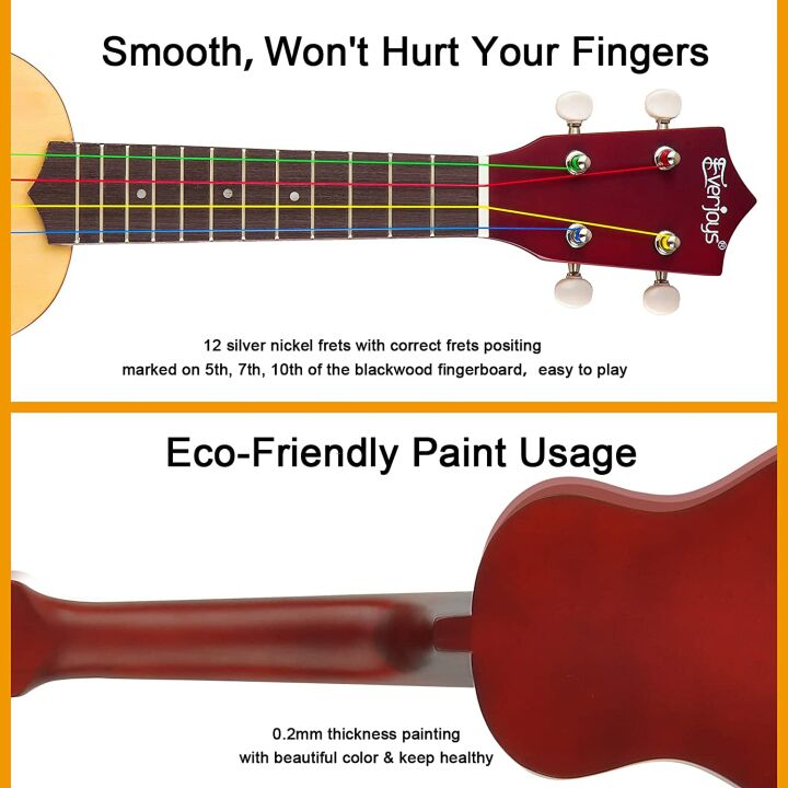 21-Inch Ukulele Beginner Pack with Lesson & Tuner