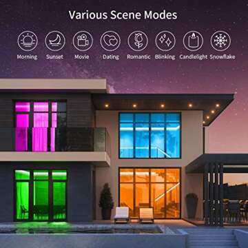 Govee RGBIC LED Strip Lights, 16.4ft Color Changing LED Lights with App Control, 64 Scene Modes, Music Mode, Light Strip with Black Tape for Bedroom, Kitchen, Living Room, Party, Home Decor