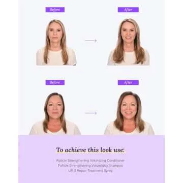 Keranique Shampoo and Conditioner for Damaged Hair - Anti-Breakage, Damage Control Set for Thinning Hair - Intense Repair, Deep Conditioning, Anti-Hairfall Routine w/Keratin - Great for Colored Hair