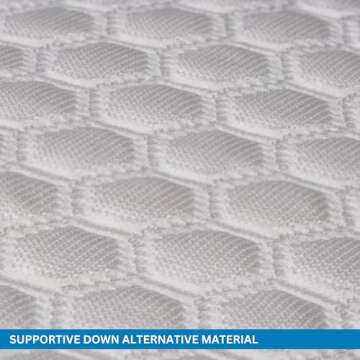 Columbia Comfort Ice Fiber Side Sleeper Down Alternative Bed Pillow - Instant Cooling 2 Sided Ice Fiber Cover - Supportive and Cozy Polyester Fiber Fill - Side Sleeper, King