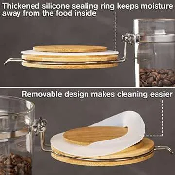 Stylish Glass Coffee Canister for Kitchen Organization
