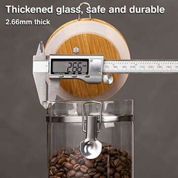Stylish Glass Coffee Canister for Kitchen Organization