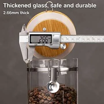 Stylish Glass Coffee Canister for Kitchen Organization