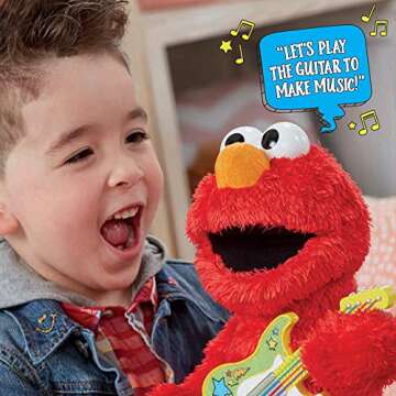 Sesame Street Rock and Rhyme Elmo Talking, Singing 14-Inch Plush Toy for Toddlers, Kids 18 Months & Up