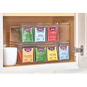 iDesign Crisp Stackable Tea Bag Organizer - Stylish & Functional