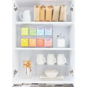 iDesign Crisp Stackable Tea Bag Organizer - Stylish & Functional