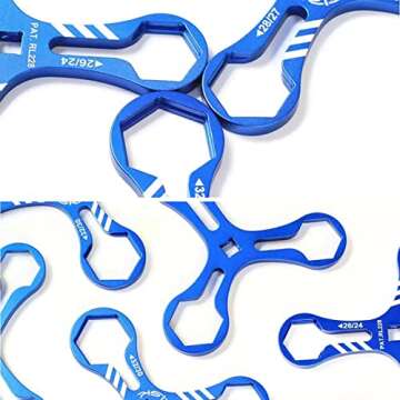 ALEOED 6 in 1 Bike Front Fork Repair Tool, Top Cap Removal Socket Wrench for Fox and More, Bicycle Cap Sizes of 24, 26, 27, 28, 30, 32mm