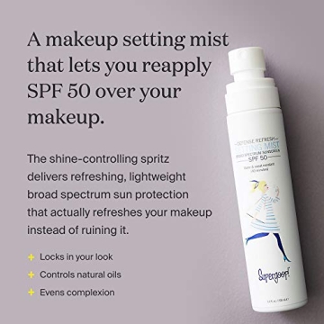 Supergoop! SPF 50 Refreshing Setting Spray for Sun Protection