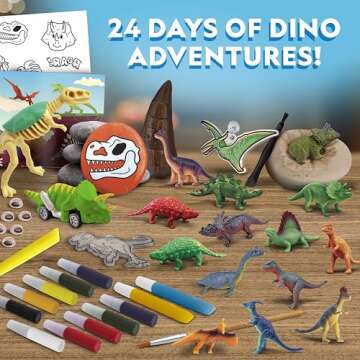 Blue Marble NATIONAL GEOGRAPHIC Dinosaur Advent Calendar 2024 - Christmas Countdown Calendar with 24...