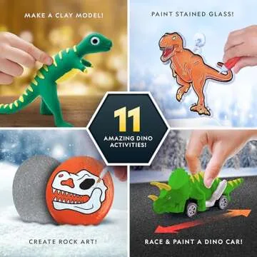 Blue Marble NATIONAL GEOGRAPHIC Dinosaur Advent Calendar 2024 - Christmas Countdown Calendar with 24 Dino Activities & Figures, Paint A Dinosaur, Create a Clay T. Rex, Excavate a Dino Tooth Replica