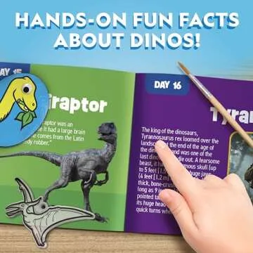 Blue Marble NATIONAL GEOGRAPHIC Dinosaur Advent Calendar 2024 - Christmas Countdown Calendar with 24 Dino Activities & Figures, Paint A Dinosaur, Create a Clay T. Rex, Excavate a Dino Tooth Replica