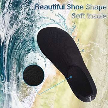 YALOX Water Shoes Women's Men's Outdoor Beach Swimming Aqua Socks Quick-Dry Barefoot Shoes Surfing Y...