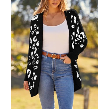 Cozy BTFBM Women's Knitted Cardigan Sweater for Fall
