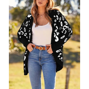 Cozy BTFBM Women's Knitted Cardigan Sweater for Fall