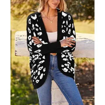 Cozy BTFBM Women's Knitted Cardigan Sweater for Fall
