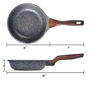 Caannasweis 8 Inch Nonstick Frying Pan for Effortless Cooking