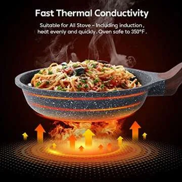 Caannasweis 8 Inch Nonstick Frying Pan for Effortless Cooking