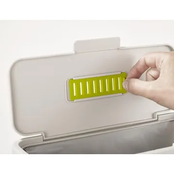 Joseph Joseph Compo 4 Easy-Fill Compost Bin Food Waste Caddy with Adjustable Air Vent, 1 gallon / 4 liters, Stone