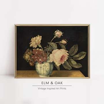 Vintage Still Life Wall Art - Antique Art Prints for Home Decor - Rustic Farmhouse Botanical Floral ...