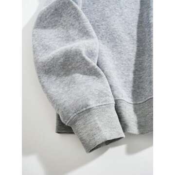 SOLY HUX Women's Graphic Oversized Crewneck Long Sleeve Casual Loose Pullover Los Angeles California Vintage Sweatshirts Letter Light Grey M