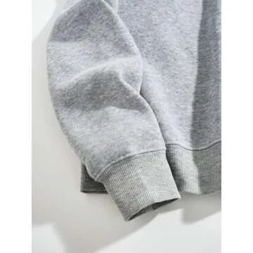 SOLY HUX Women's Graphic Oversized Crewneck Long Sleeve Casual Loose Pullover Los Angeles California Vintage Sweatshirts Letter Light Grey M