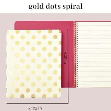 kate spade new york Spiral Notebook - Gold Dots