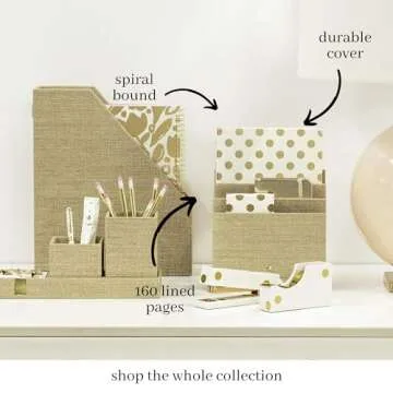 kate spade new york Spiral Notebook - Gold Dots