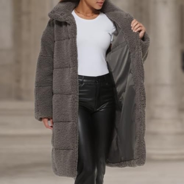 Levi's Long Length Quilted Teddy Coat for Winter Style