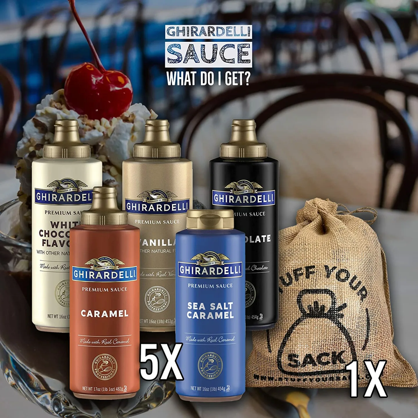 Ghirardelli 5 Flavor Sauce Gift Pack - Delicious Variety