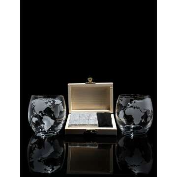 Stunning Globe Decanter Set for Whiskey & Wine Gifts