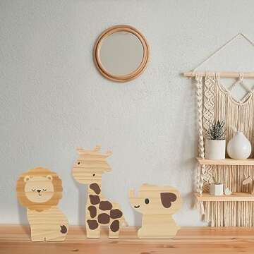 Wooden Animal Nursery Decor | Barydat Safari Set